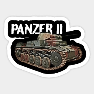 WW2 German Panzer II tank Sticker